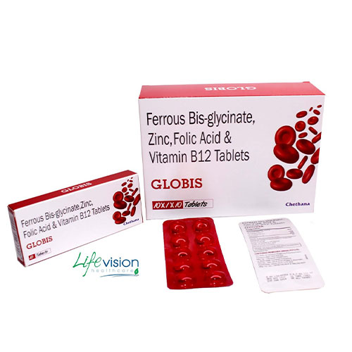 Ferrous Bis-glycinate, Zinc, Folic Acid & Vitamin B12 Tablets